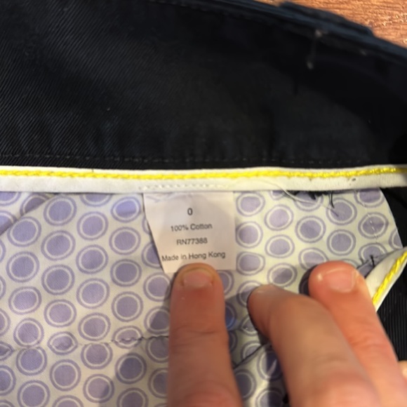 J Crew Favorite Fit size 0 Classic Twill Chino cropped navy pants - Picture 4 of 6